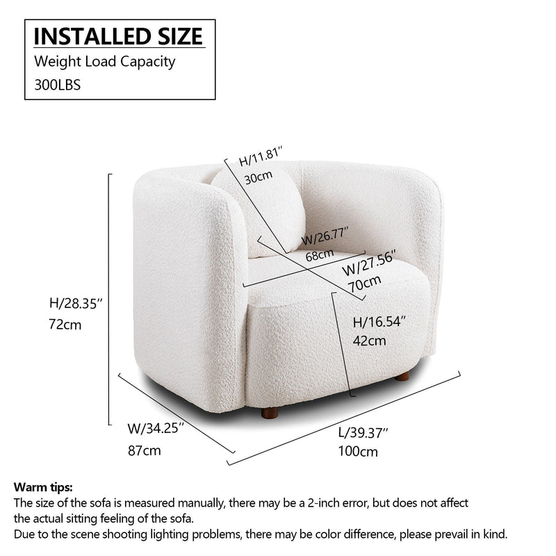 Japandi Style Accent Square Chair by HouseOfZazla