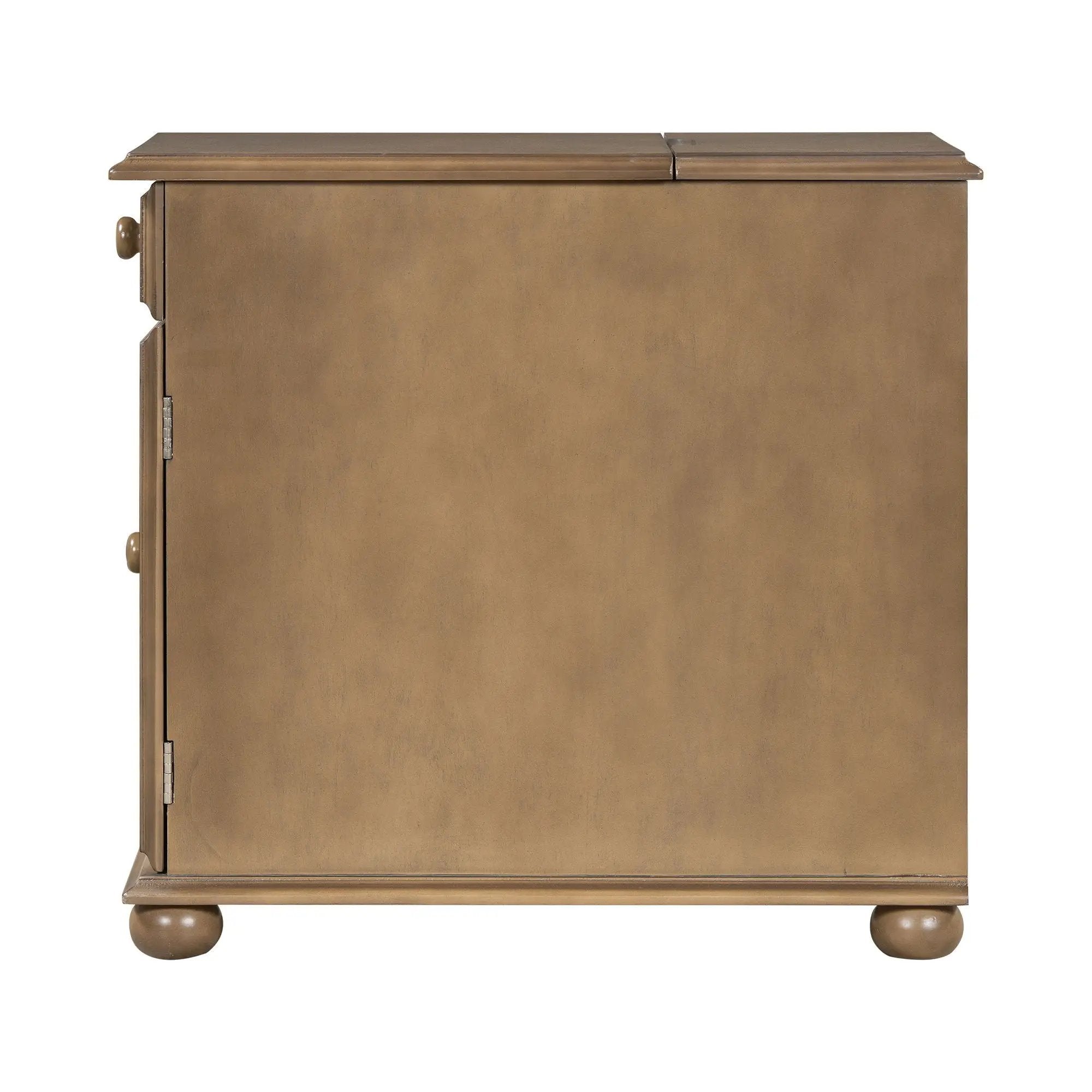 Vintage Flip Top Side Table With USB Ports by HouseOfZazla