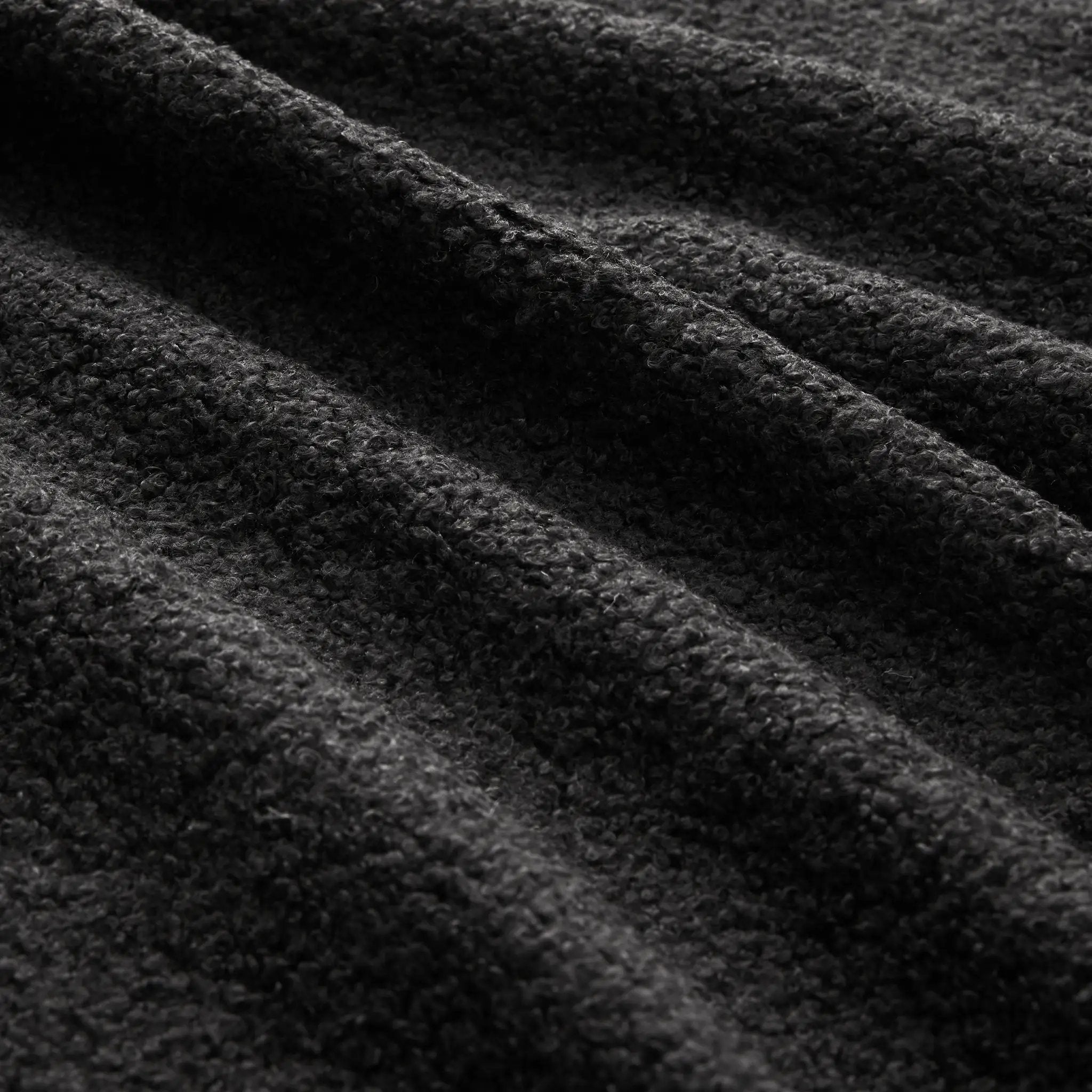 Armless Sofa With Pillow Teddy Fabric - Black by HouseOfZazla