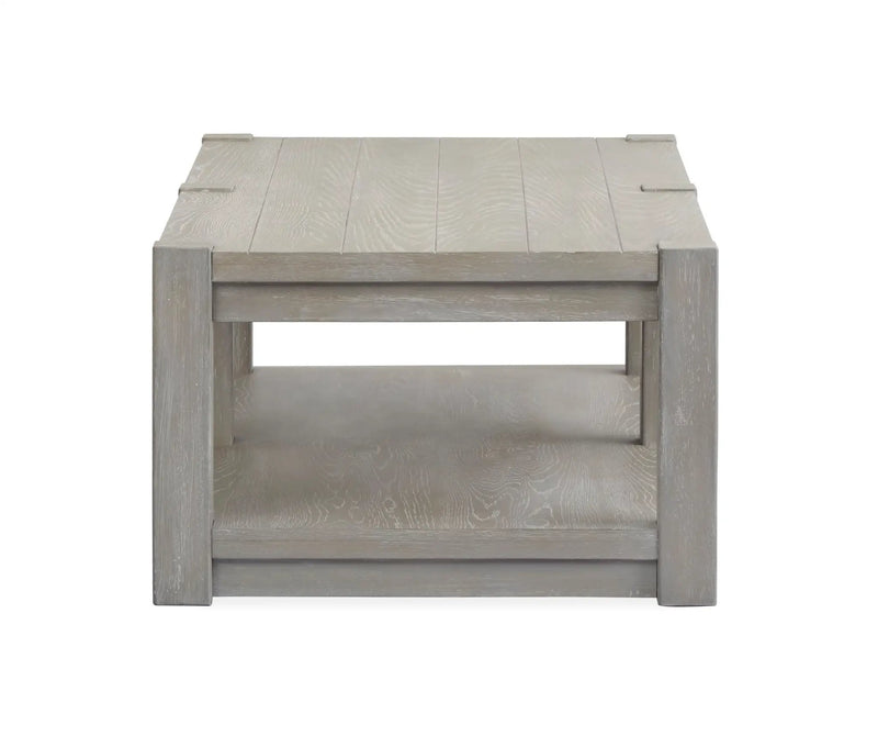 Burgess - Rectangular Shelf Cocktail Table With Casters - Calico Gray by Unique Piece Furniture