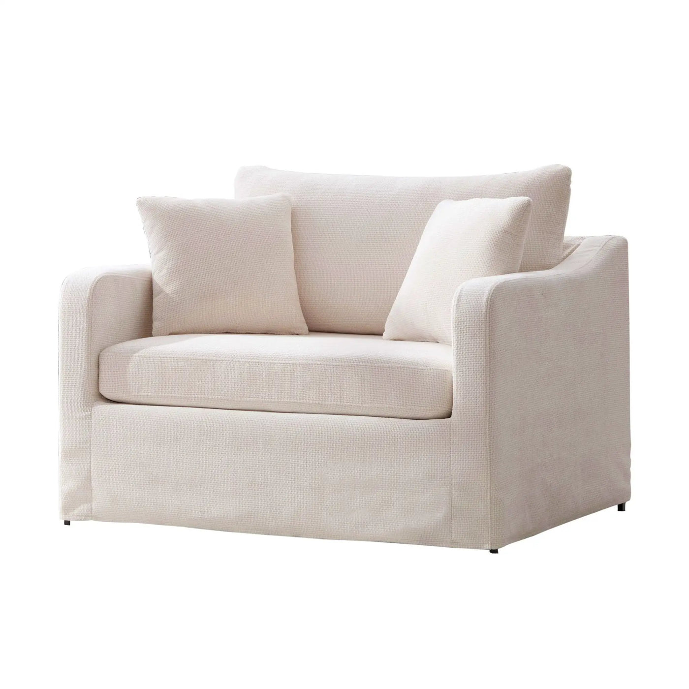 Farmhouse Accent Chair With 2 Bolster Pillows by Unique Piece Furniture
