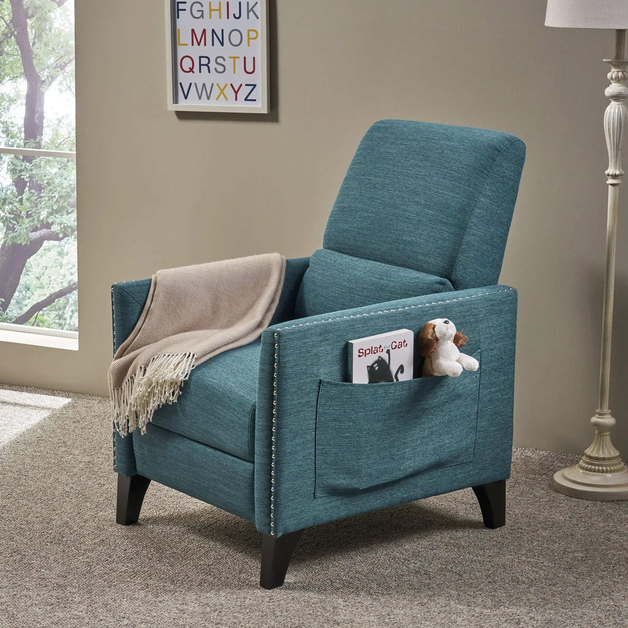 Kiersten - Contemporary Fabric Pushback Recliner by Unique Piece Furniture