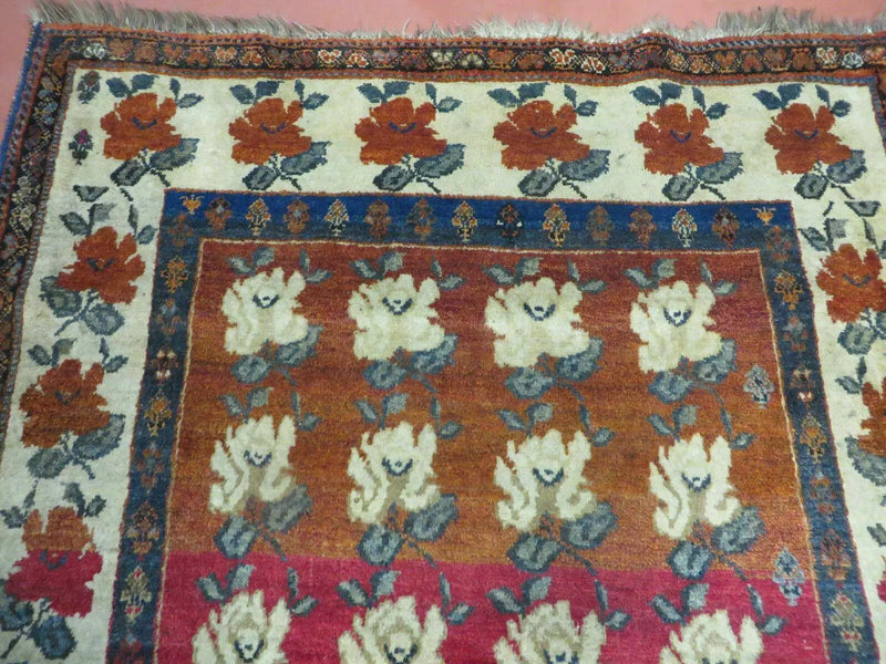 4' X 5' Semi Antique Handmade Fine Turkish Flowers Bouquet Wool Rug Nice by Jewel Rugs