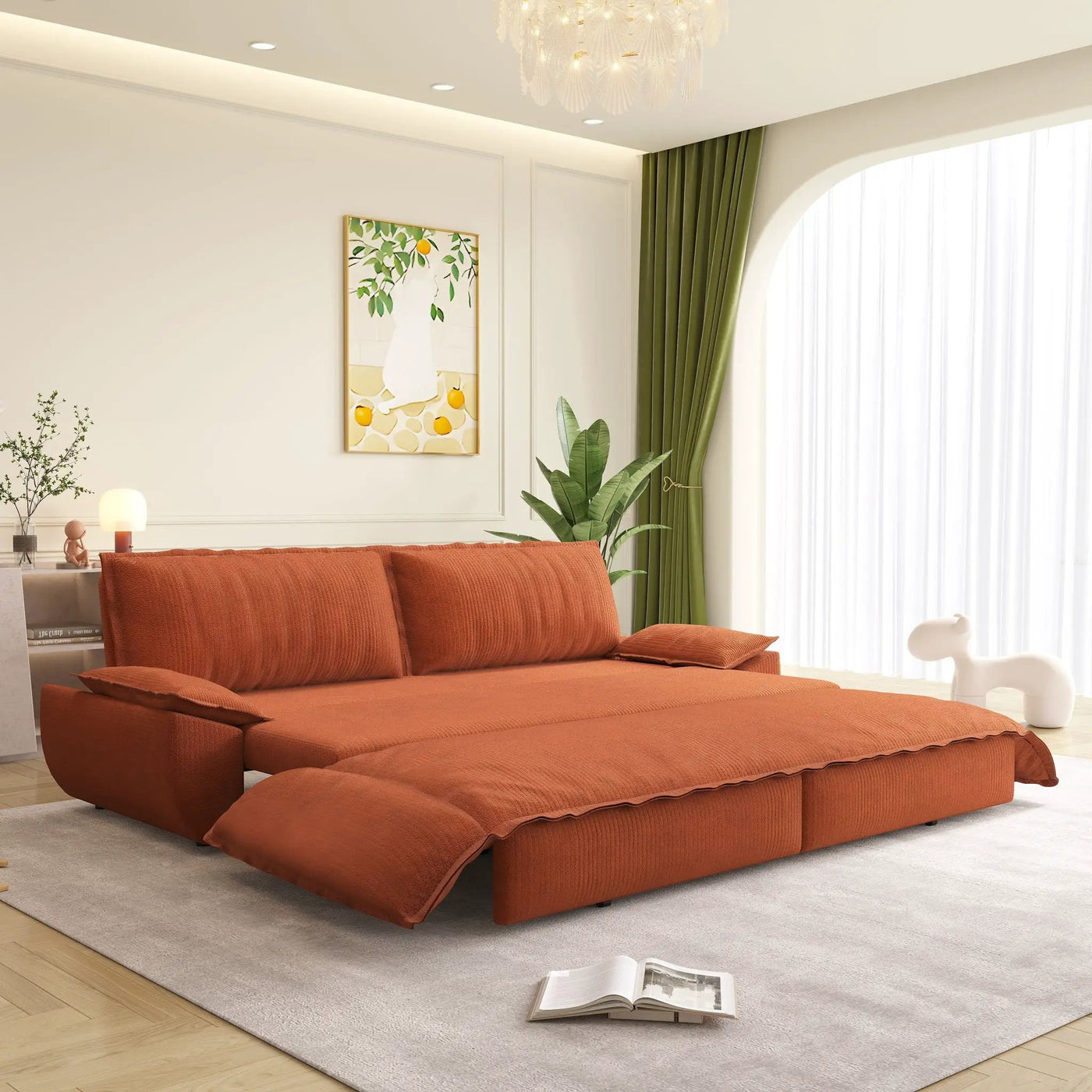 Queen Pull Out Sofa Bed, 3 In 1 Convertible Sleeper Sofa by HouseOfZazla