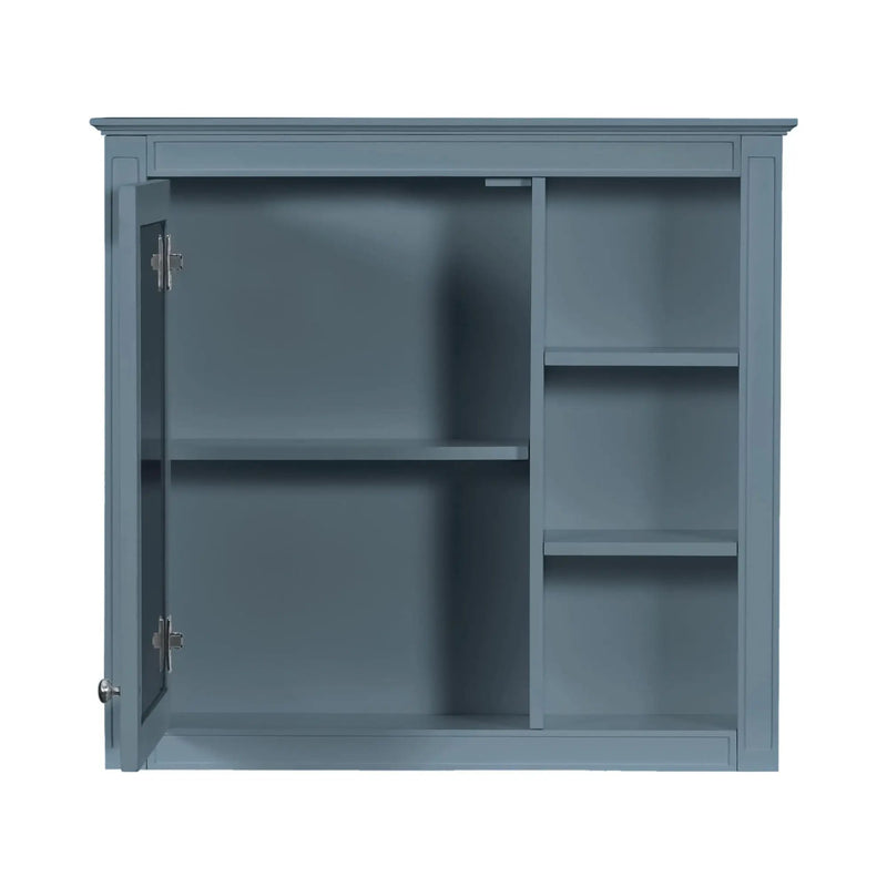 Bathroom Vanity With Medicine Cabinet, Royal Mirror Cabinet, Modern Bathroom Storage Cabinet With 2 Soft Closing Doors And 4 Drawers by HouseOfZazla