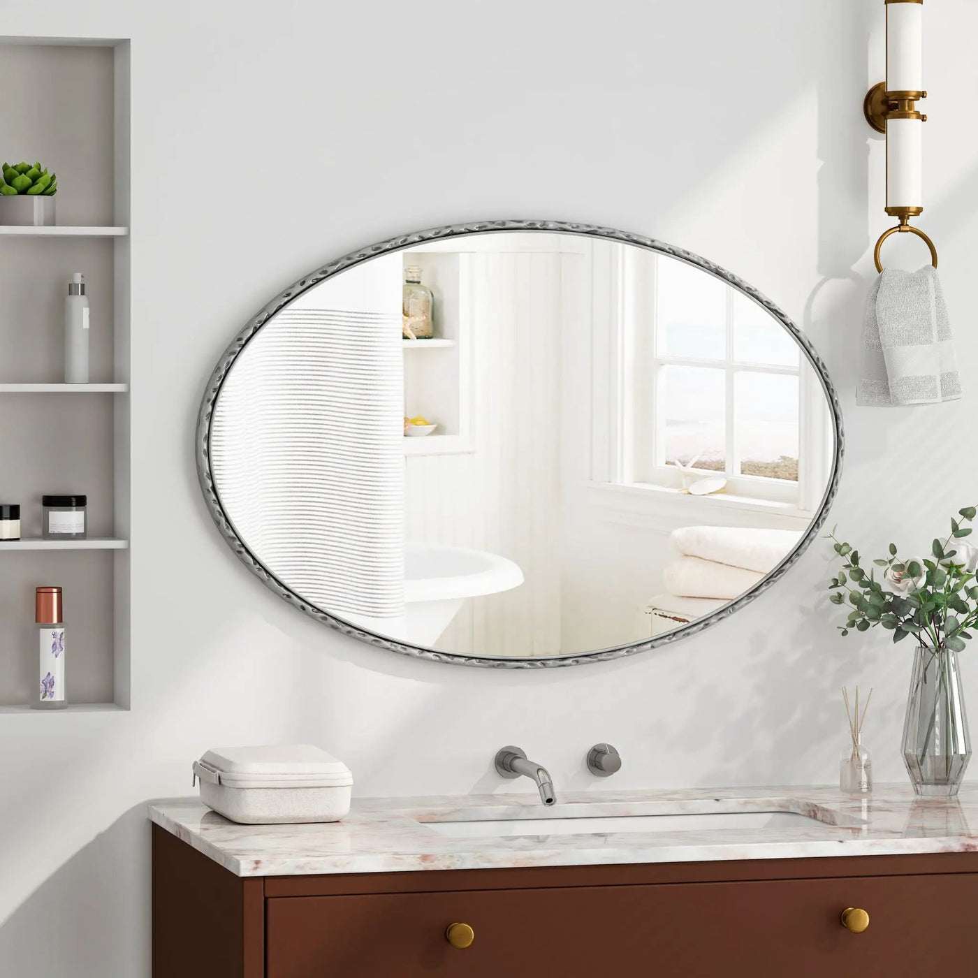 Art Oval Retro Mirror, Wall Hanging by Unique Piece Furniture