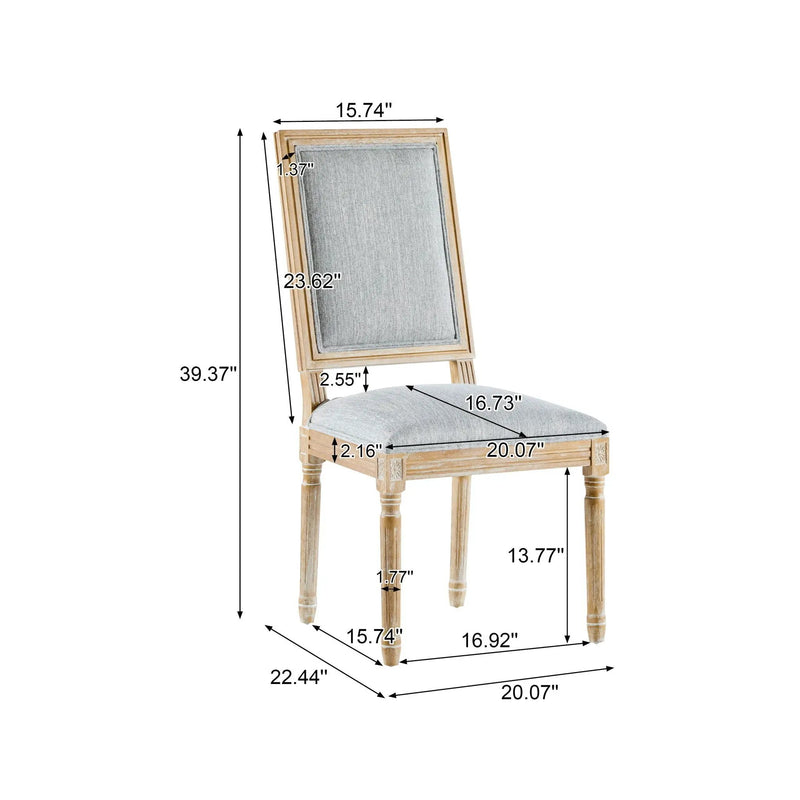 French Country Style Dining Chair With Upholstered Seating And Fluted Legs by HouseOfZazla