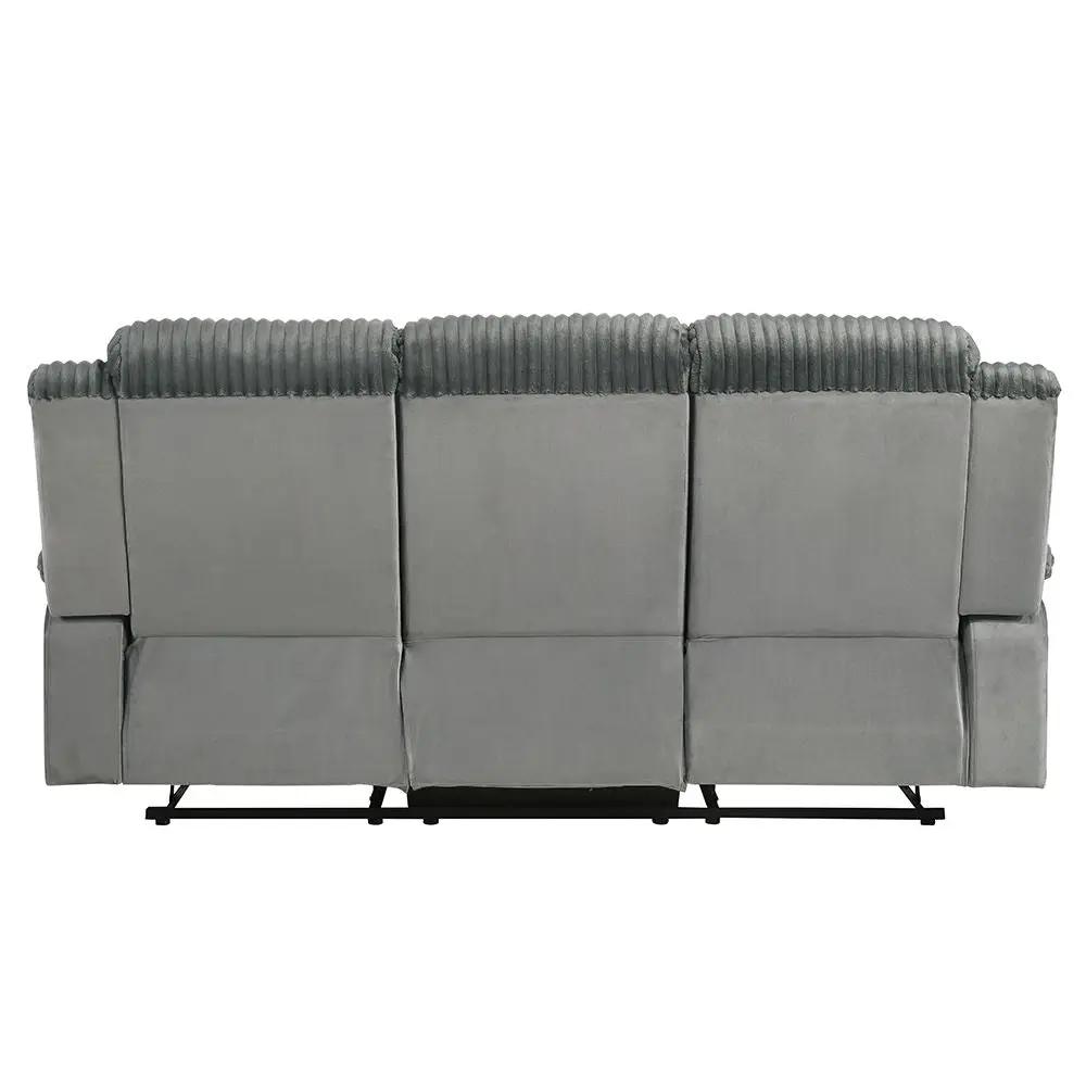 Lesley - Motion Sofa - Gray Corduroy & Velvet by Unique Piece Furniture