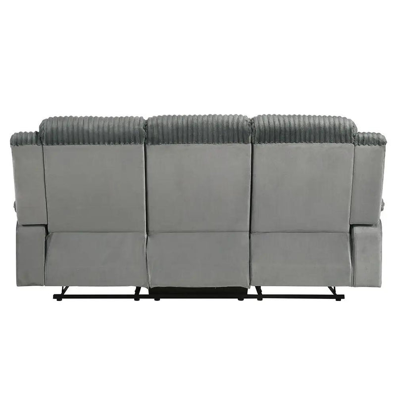 Lesley - Motion Sofa - Gray Corduroy & Velvet by Unique Piece Furniture
