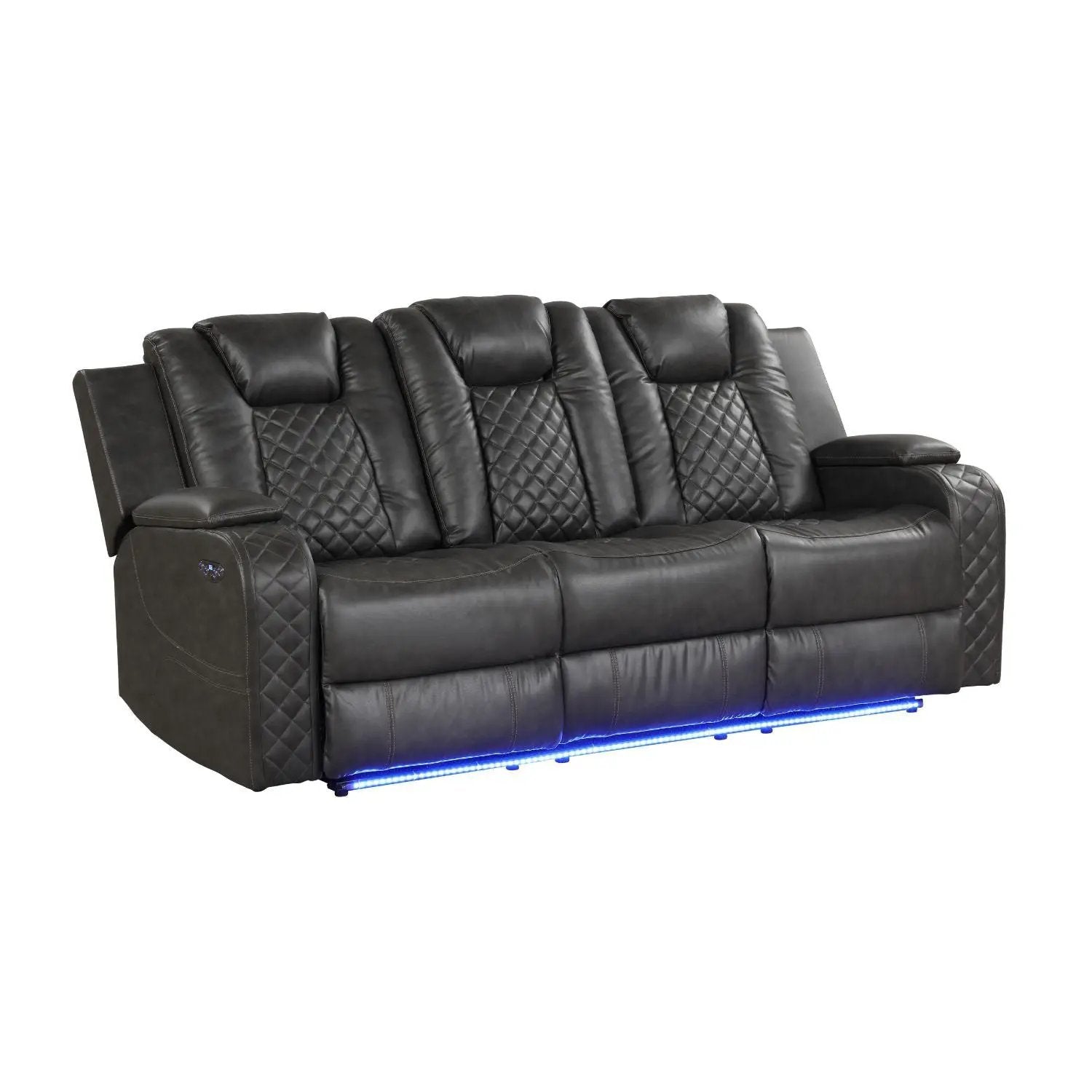 Benz - Power Reclining Sofa With LED Lighting by HouseOfZazla