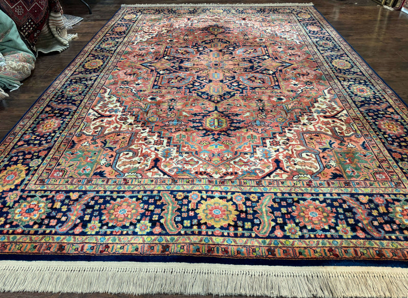 8.8 x 12 Karastan Heriz Rug #726, Vintage Wool Discontinued Carpet, Original 700 Series by Jewel Rugs