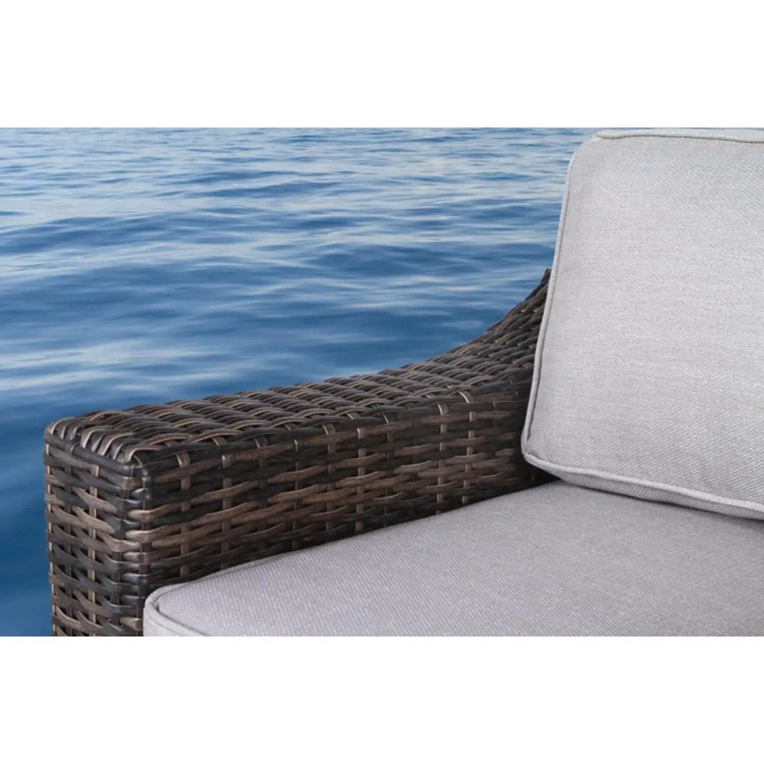 Chic Wide Outdoor Loveseat With Cushions by Unique Piece Furniture