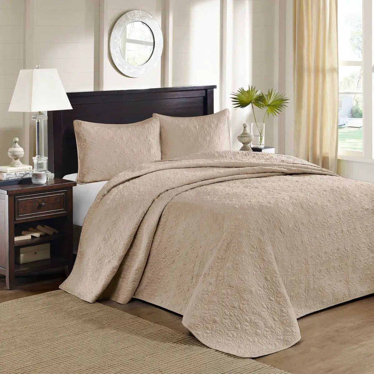 Reversible Quilt Set Khaki King/Cal King by HouseOfZazla