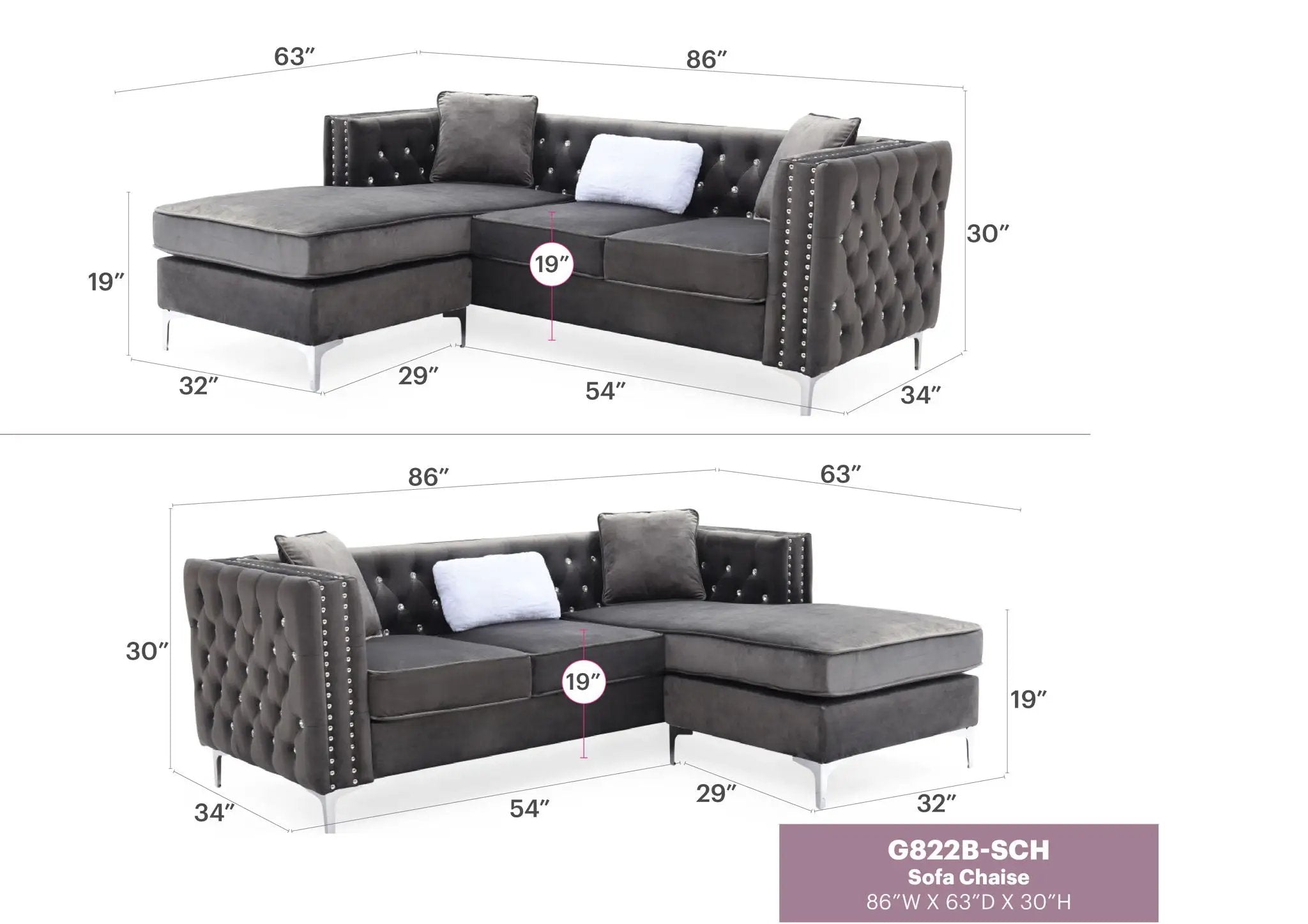 Paige - Sofa Chaise by HouseOfZazla