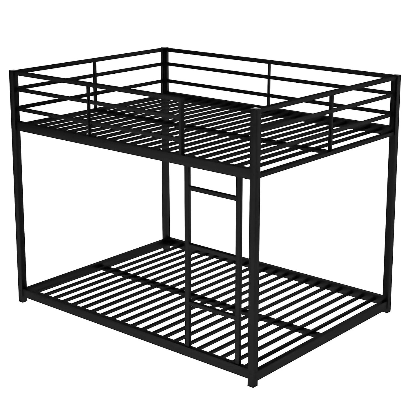 Metal Bunk Bed, Low Bunk Bed With Ladder by HouseOfZazla