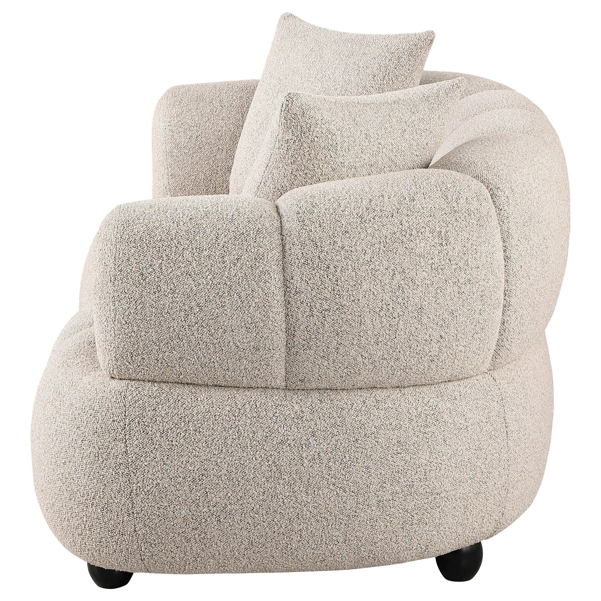Whitney Contemporary Channel Tufted Woven Fabric Upholstered Loveseat by Unique Piece Furniture