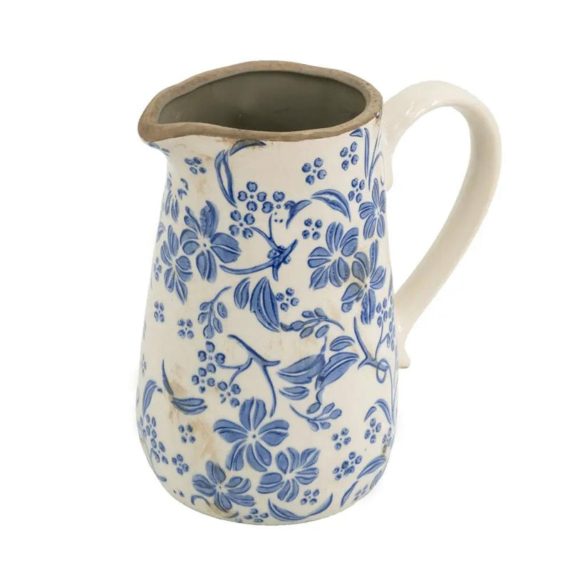 Ceramic Pitcher Vase With Handle by HouseOfZazla