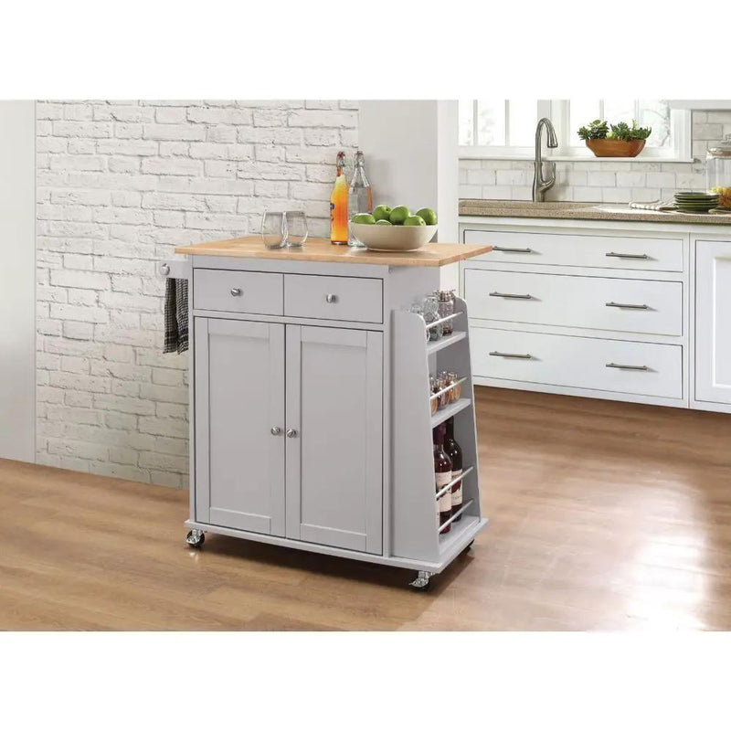 Tullarick - Kitchen Cart - Natural & Gray by Unique Piece Furniture