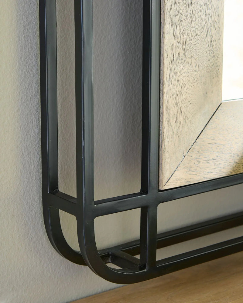 Beelman - Accent Mirror - Black / Brown by Unique Piece Furniture