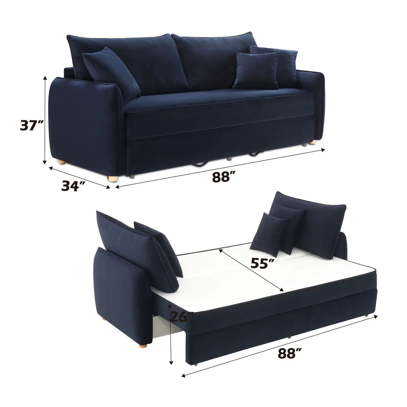 Irina - Pull Out Sleep With Storage by HouseOfZazla