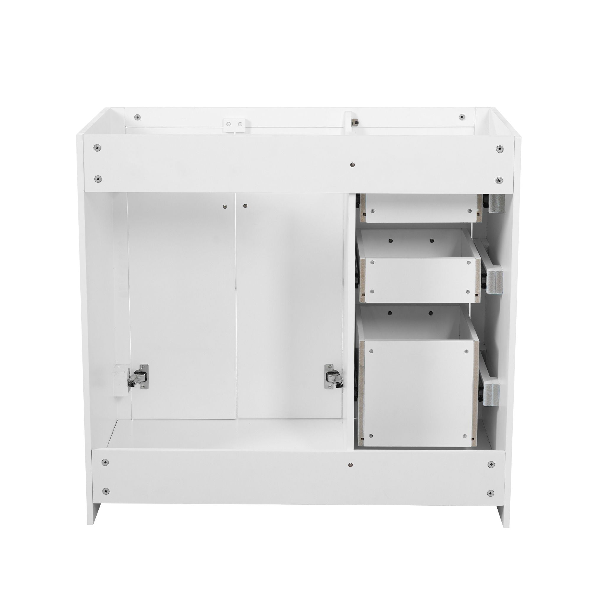 Retro Style Bathroom Vanity, 3 Drawers & Soft Closing Doors by HouseOfZazla