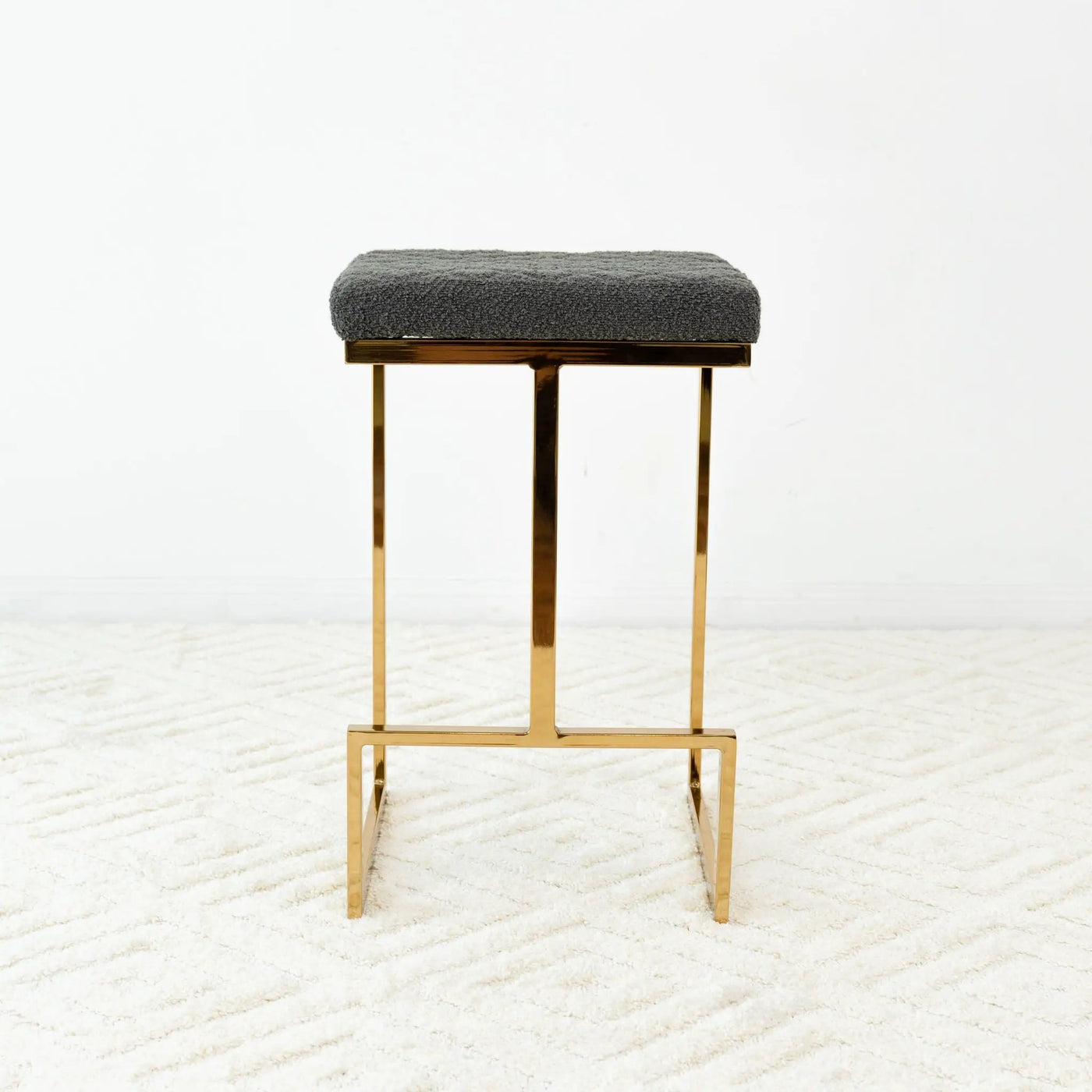 Joel - Mid Century Modern Luxury Upholstered Stool by HouseOfZazla
