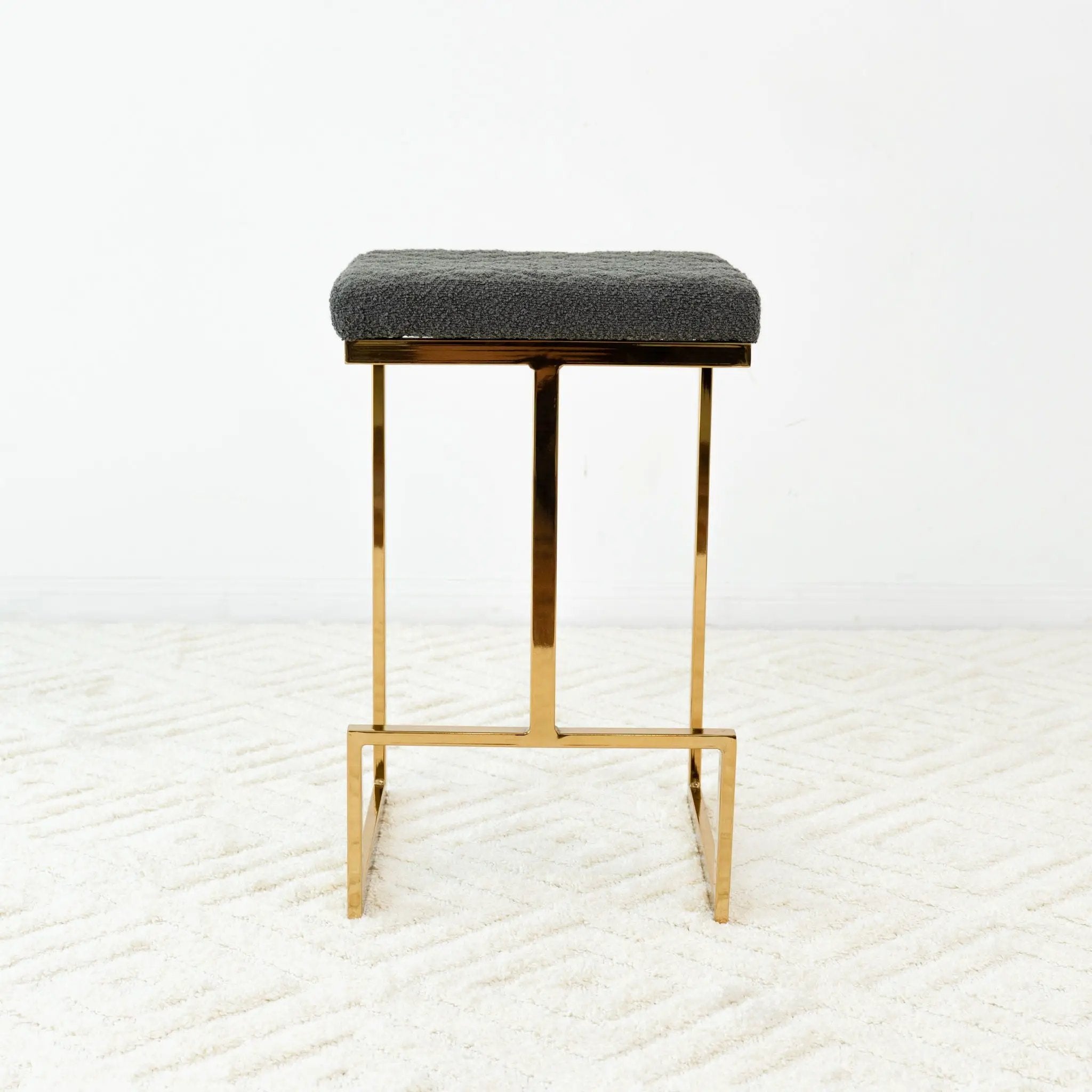 Joel - Mid Century Modern Luxury Upholstered Stool by HouseOfZazla