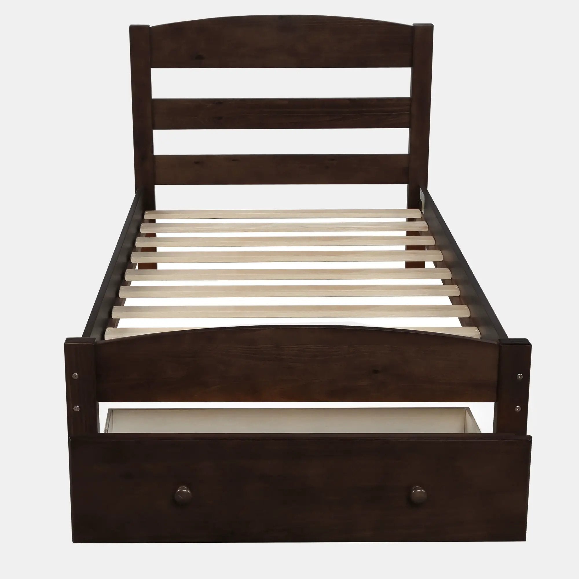 Platform Bed Frame With Storage Drawer And Wood Slat Support No Box Spring Needed by Unique Piece Furniture