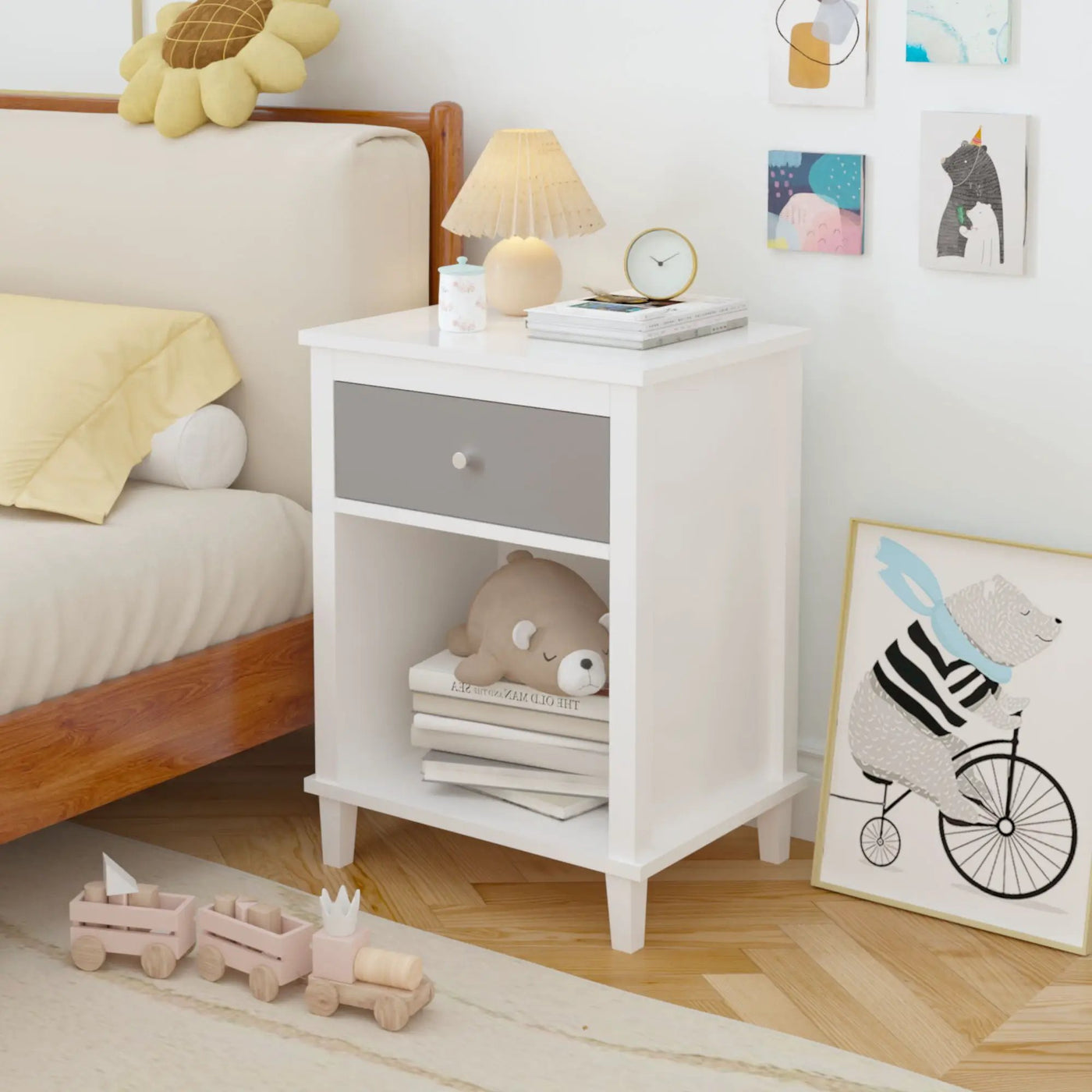 Nightstand With 1 Drawer 1 Shelf by Unique Piece Furniture