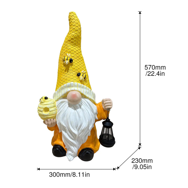 Magnesium Oxide Tree Spirit Old Man Statue With Bee Decor by HouseOfZazla