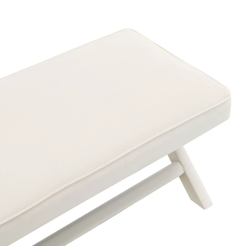 Comfort Double Bench Upholstered With X Crossed Legs by HouseOfZazla
