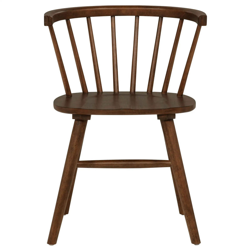 Jeffries Windsor Wood Dining Side Chair Walnut (Set of 2) by Unique Piece Furniture