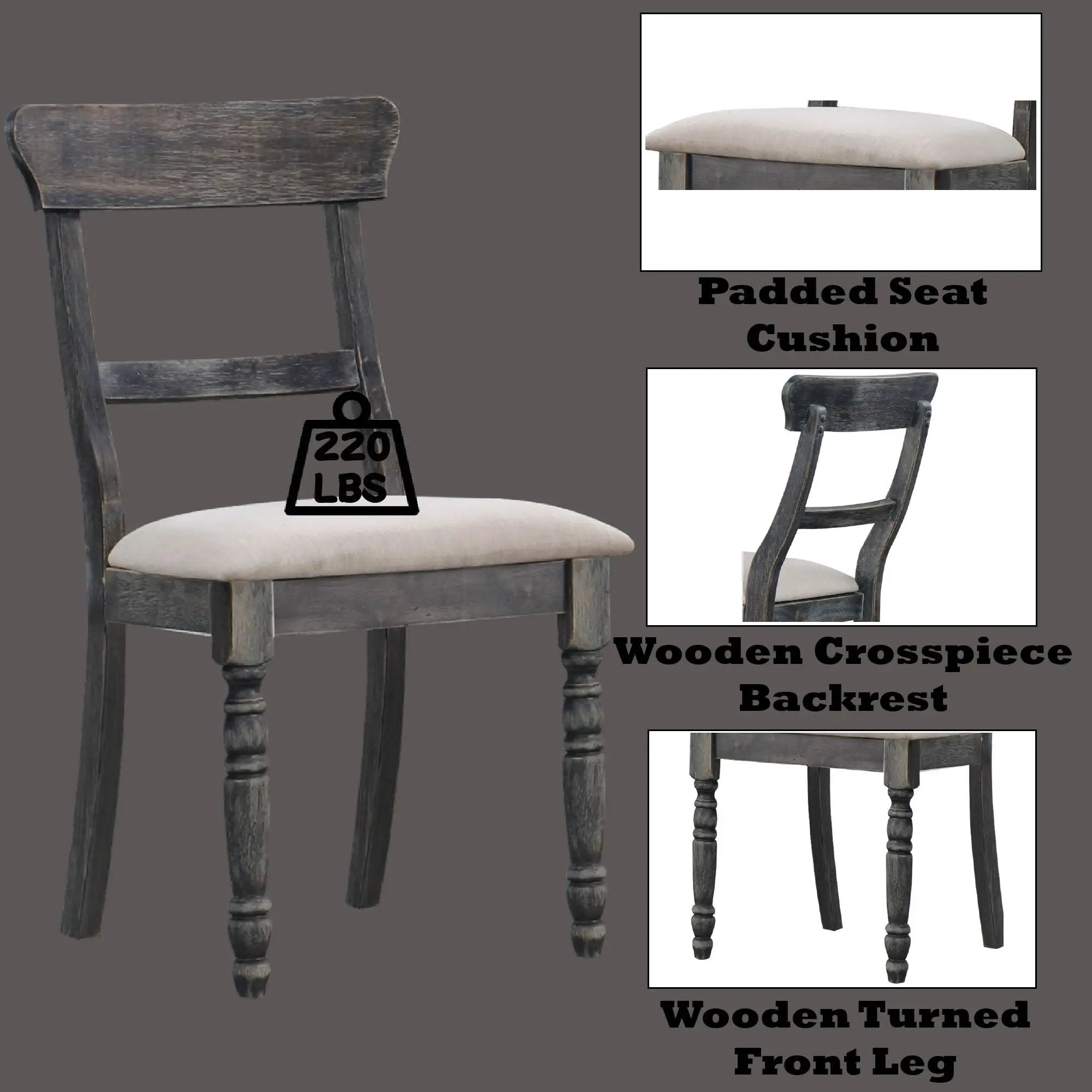 Leventis - Linen Weathered Side Chair (Set of 2) - Light Brown by Unique Piece Furniture