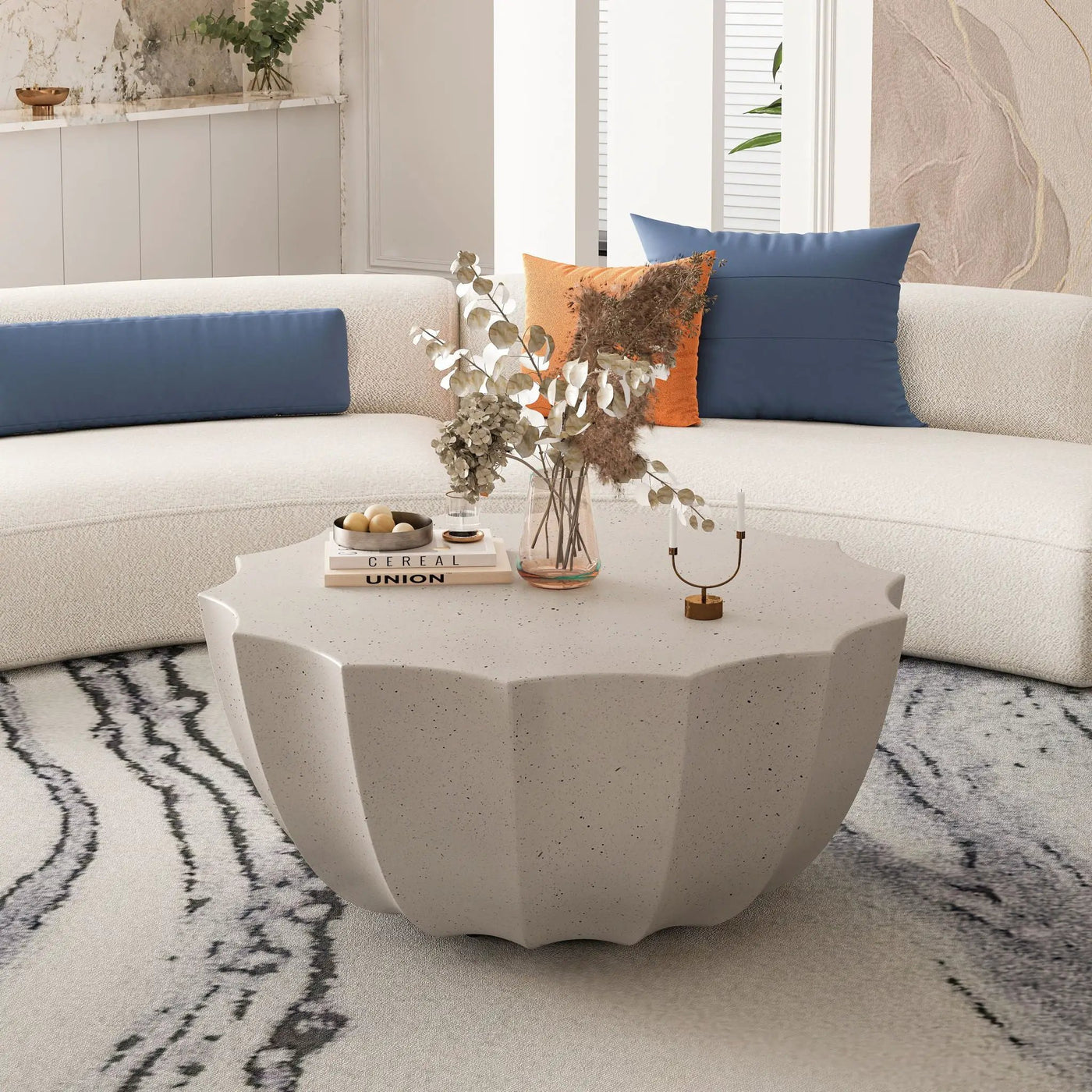 Modern Round Coffee Table For Indoor / Outdoor by HouseOfZazla