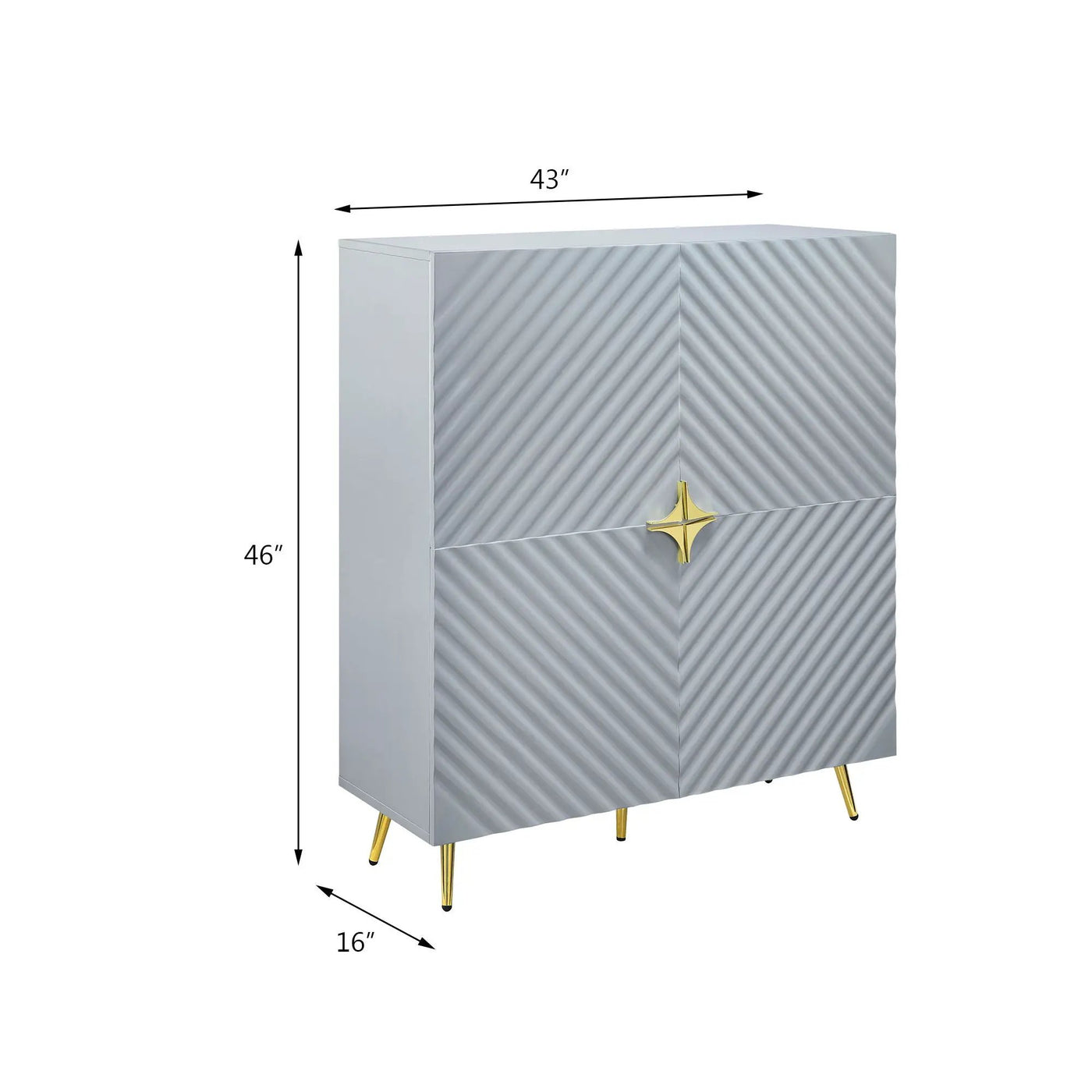 Gaines - High Gloss Accent Cabinet by HouseOfZazla