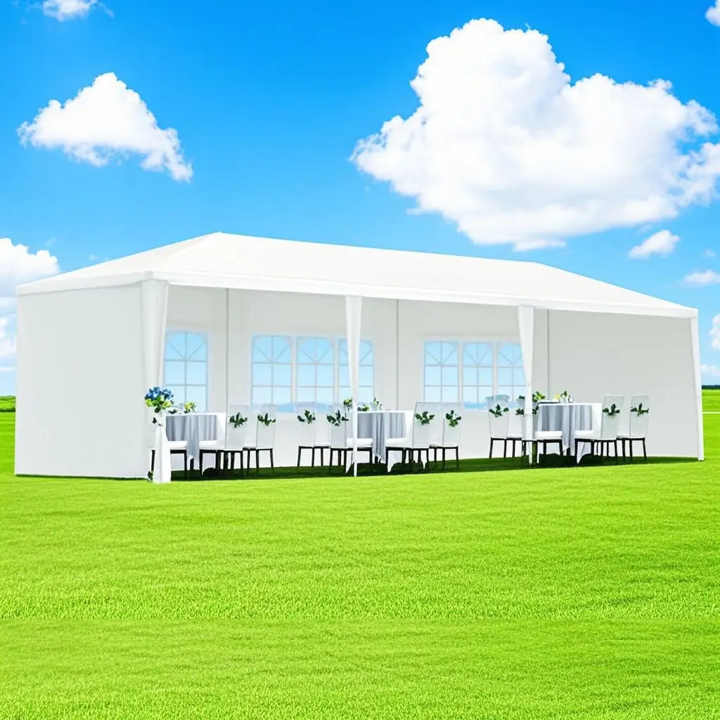 10x30' Outdoor Garden Gazebo Wedding Party Tent Canopy with 8 Removable Sidewalls by HouseOfZazla