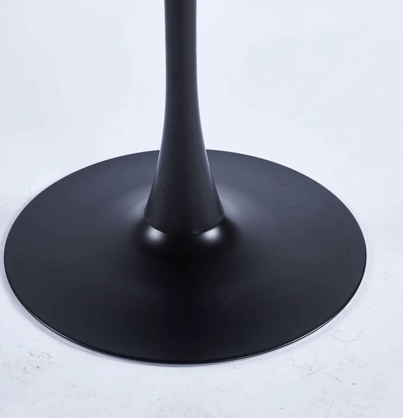 Table Mid-Century Dining Table For 4-6 People With Round Table Top, Pedestal Dining Table, End Table Leisure Coffee Table