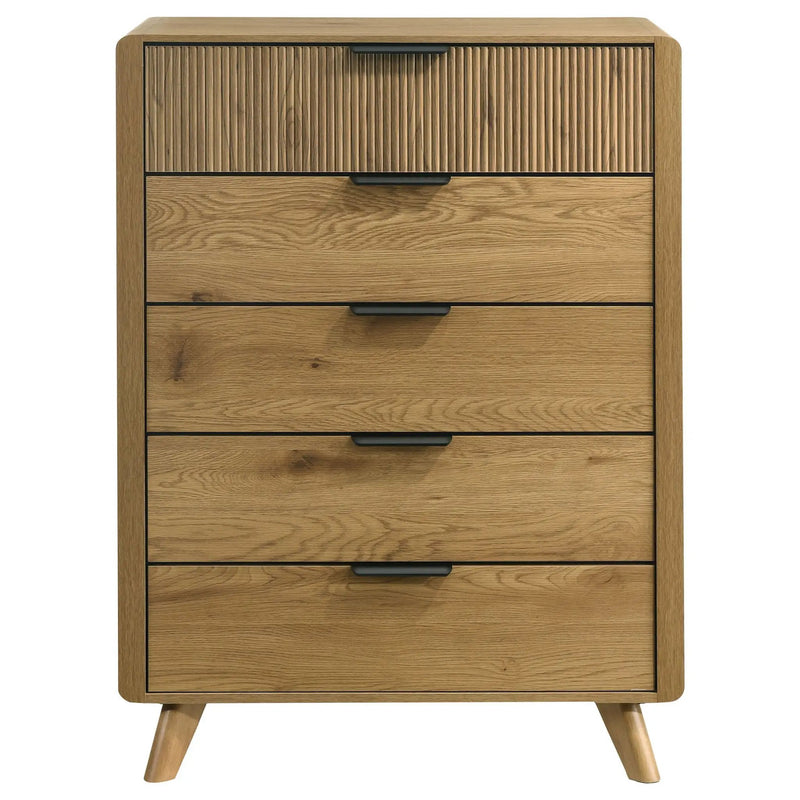 Bennett 5-drawer Bedroom Chest of Drawers Light Oak by Unique Piece Furniture