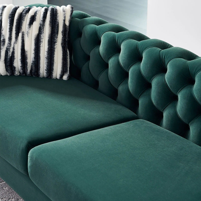 Chesterfield - Modern Tufted Living Room Sofa, 84.25''W Couch by HouseOfZazla