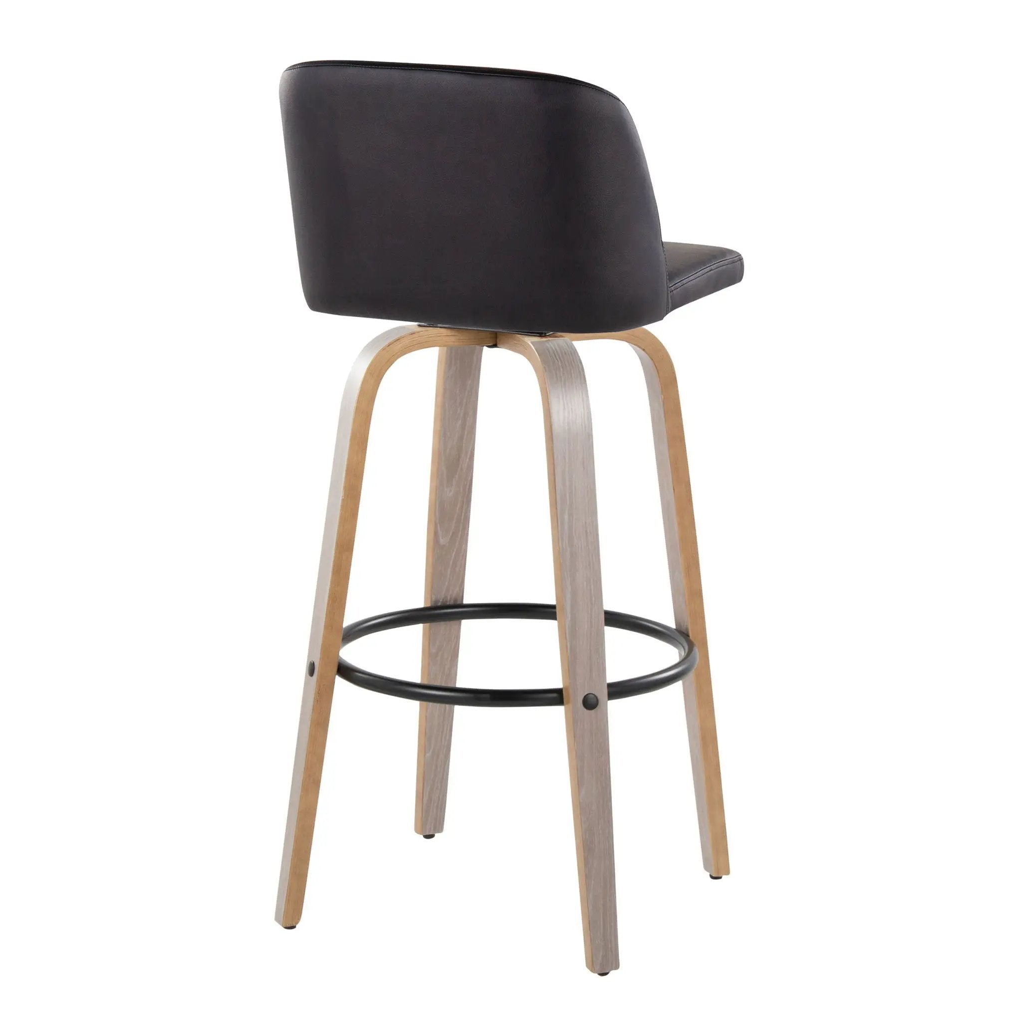Toriano - Fixed Height Contemporary Barstool With Swivel With Round Footrest (Set of 2) by Unique Piece Furniture