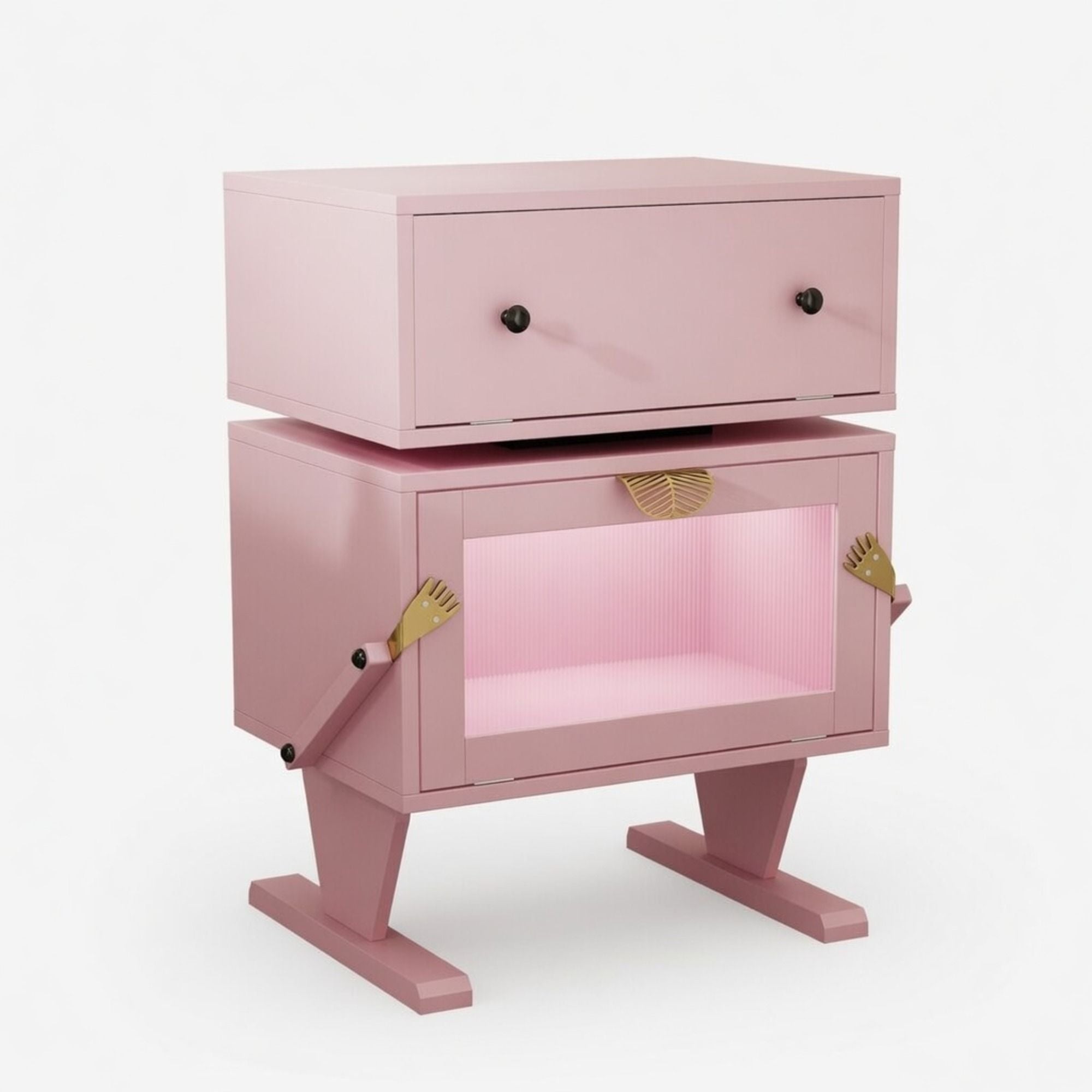 Robot LED Nightstand With 360° Rotating Drawer by HouseOfZazla