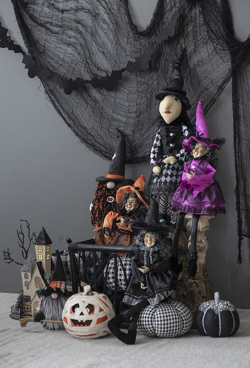Halloween Sitting Witch Decor - Black by HouseOfZazla