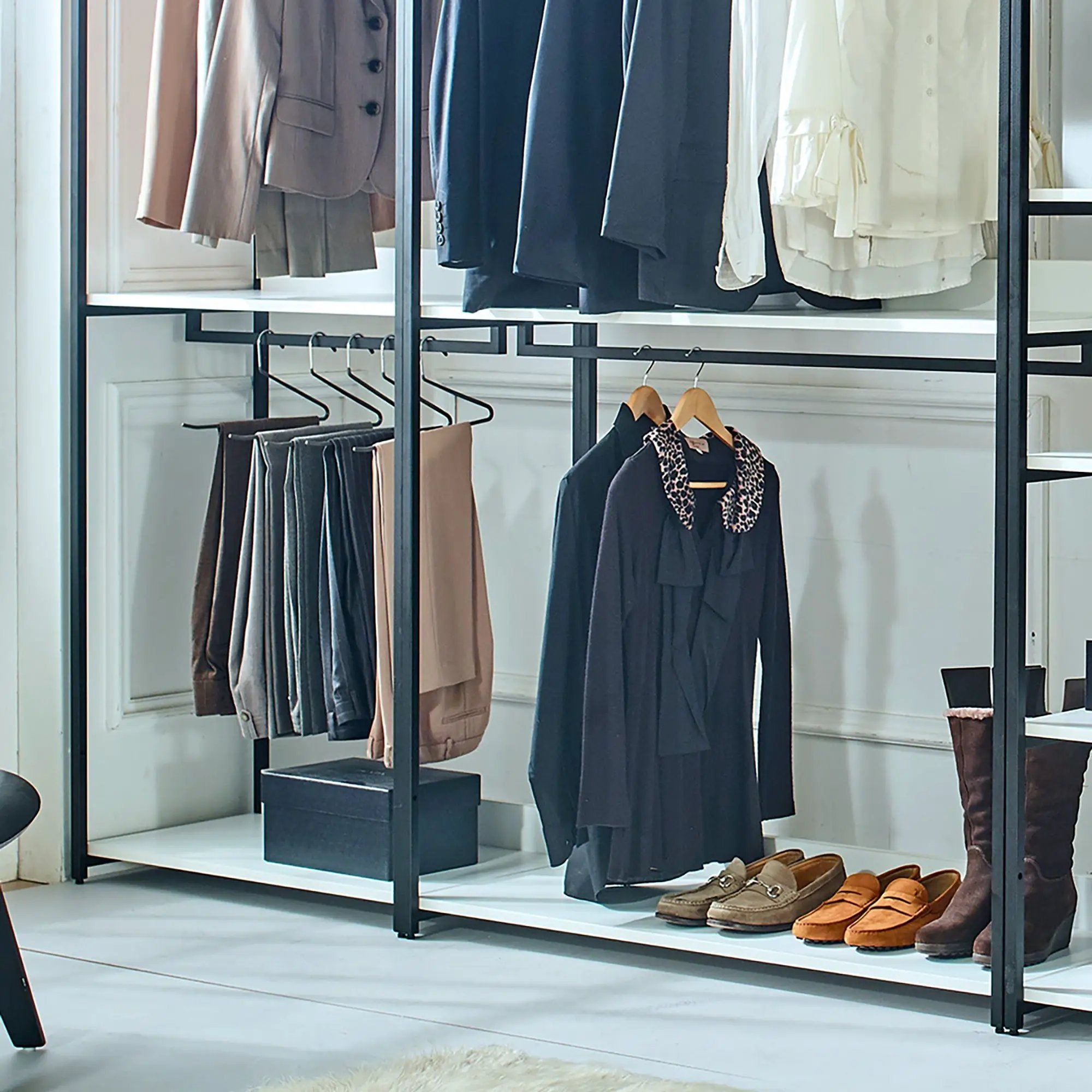 Fiona - Freestanding Walk-In Closet System - White by HouseOfZazla