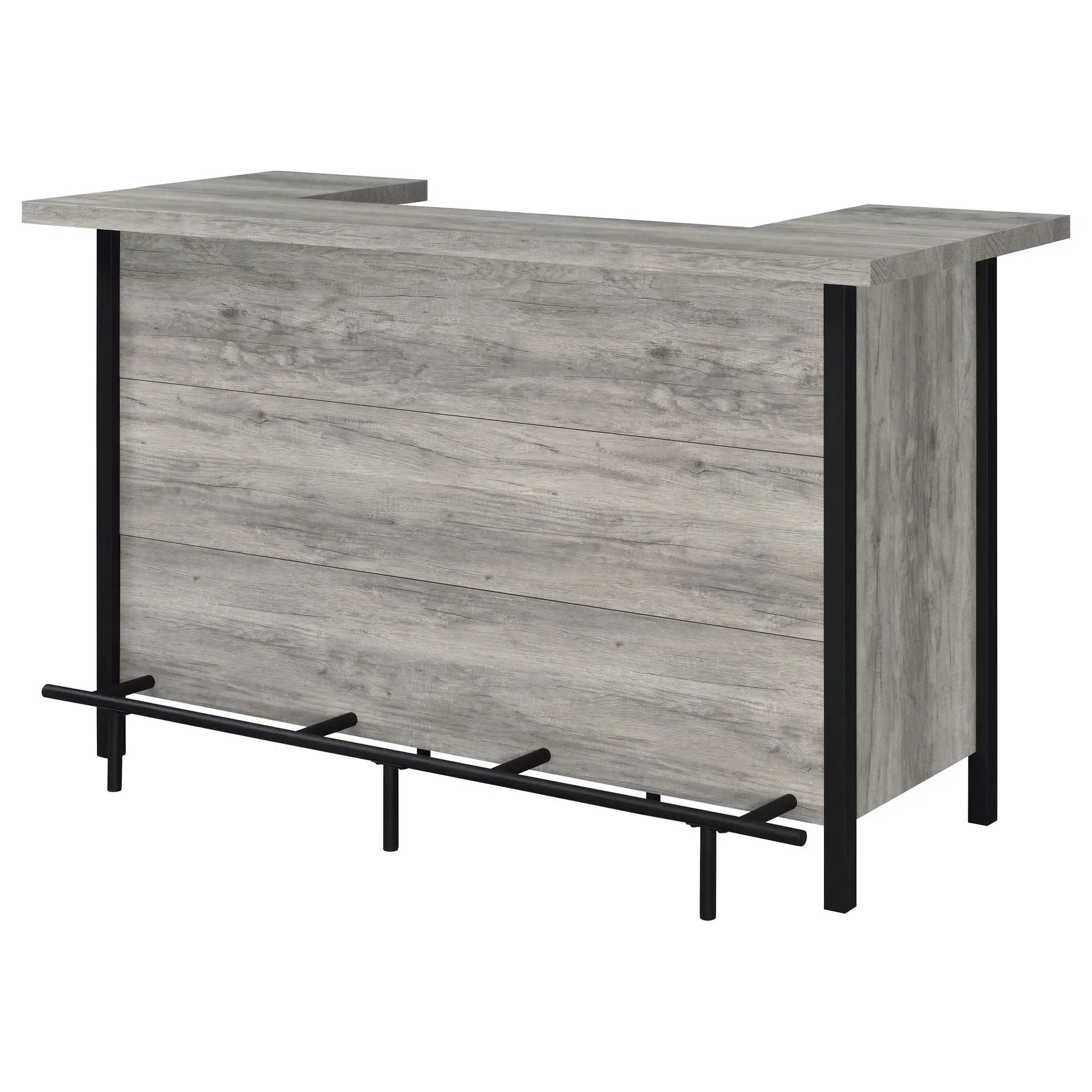 Bellemore Freestanding Home Bar Wine Cabinet Grey Driftwood by Unique Piece Furniture