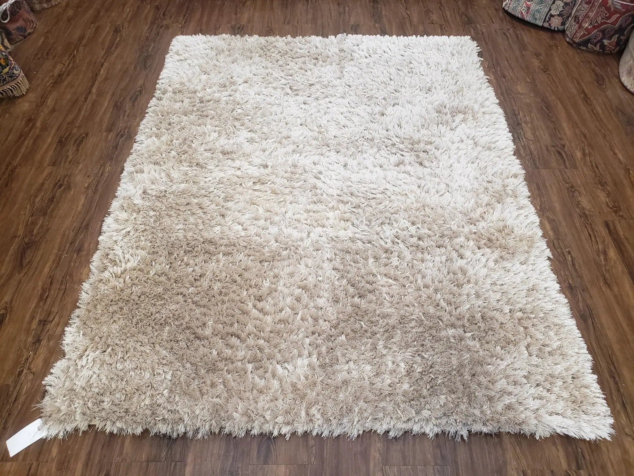 Ivory Shag Rug 6x7, Flokati Carpet, Shaggy Soft Plush Pile Area Rug, Modern Contemporary by Jewel Rugs