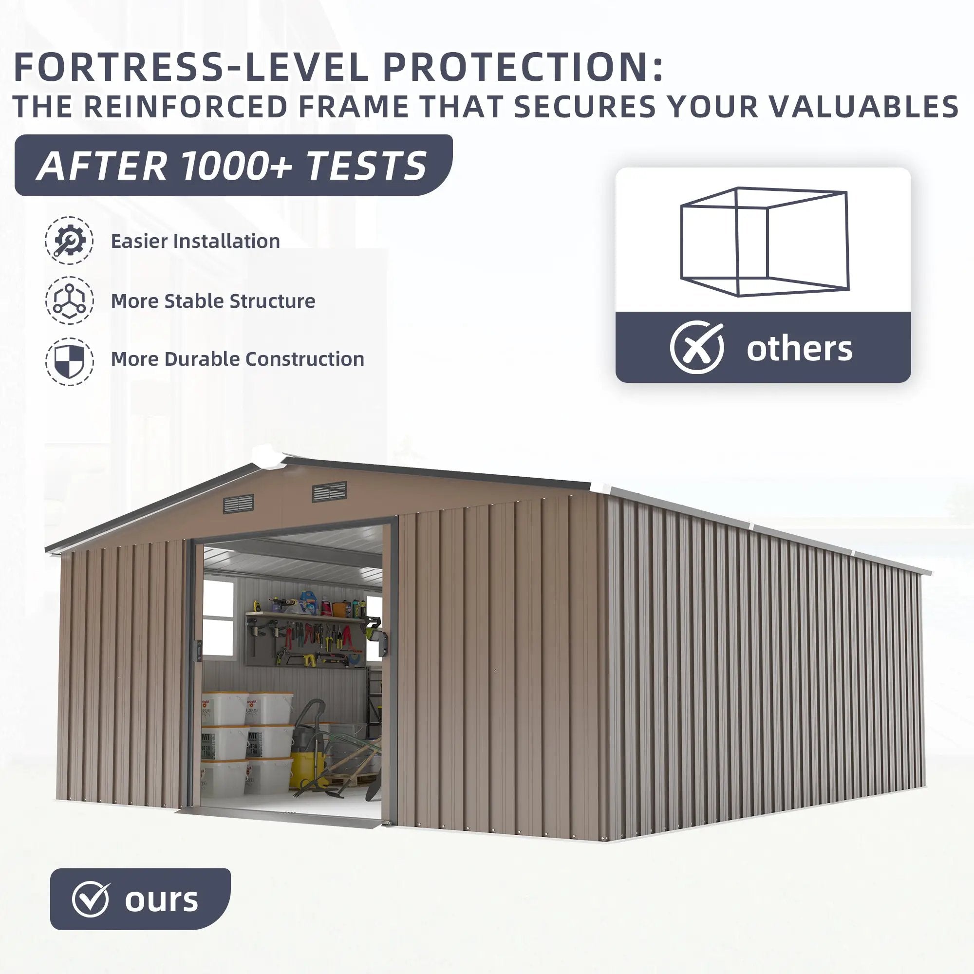 Campcraft 10x12ft Color Steel Plate Storage Shed by HouseOfZazla
