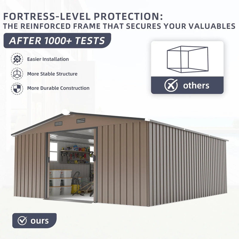 Campcraft 10x12ft Color Steel Plate Storage Shed by HouseOfZazla