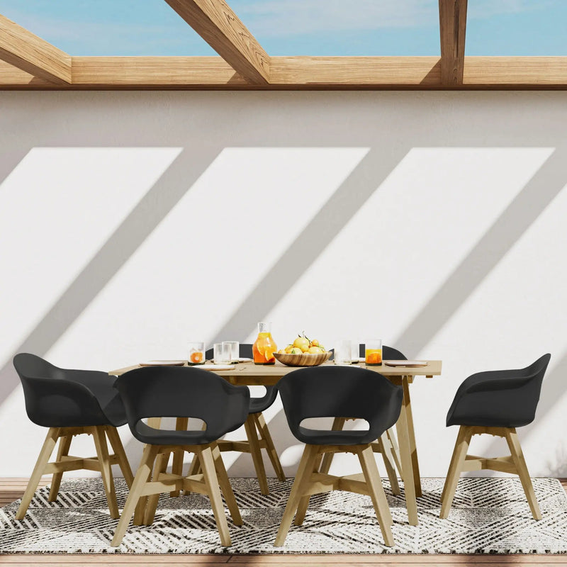 Kona - Outdoor Dining Table - Light Teak by HouseOfZazla