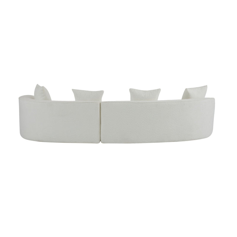 Elegant Curved Sectional Sofa With Full Foam Comfort by HouseOfZazla