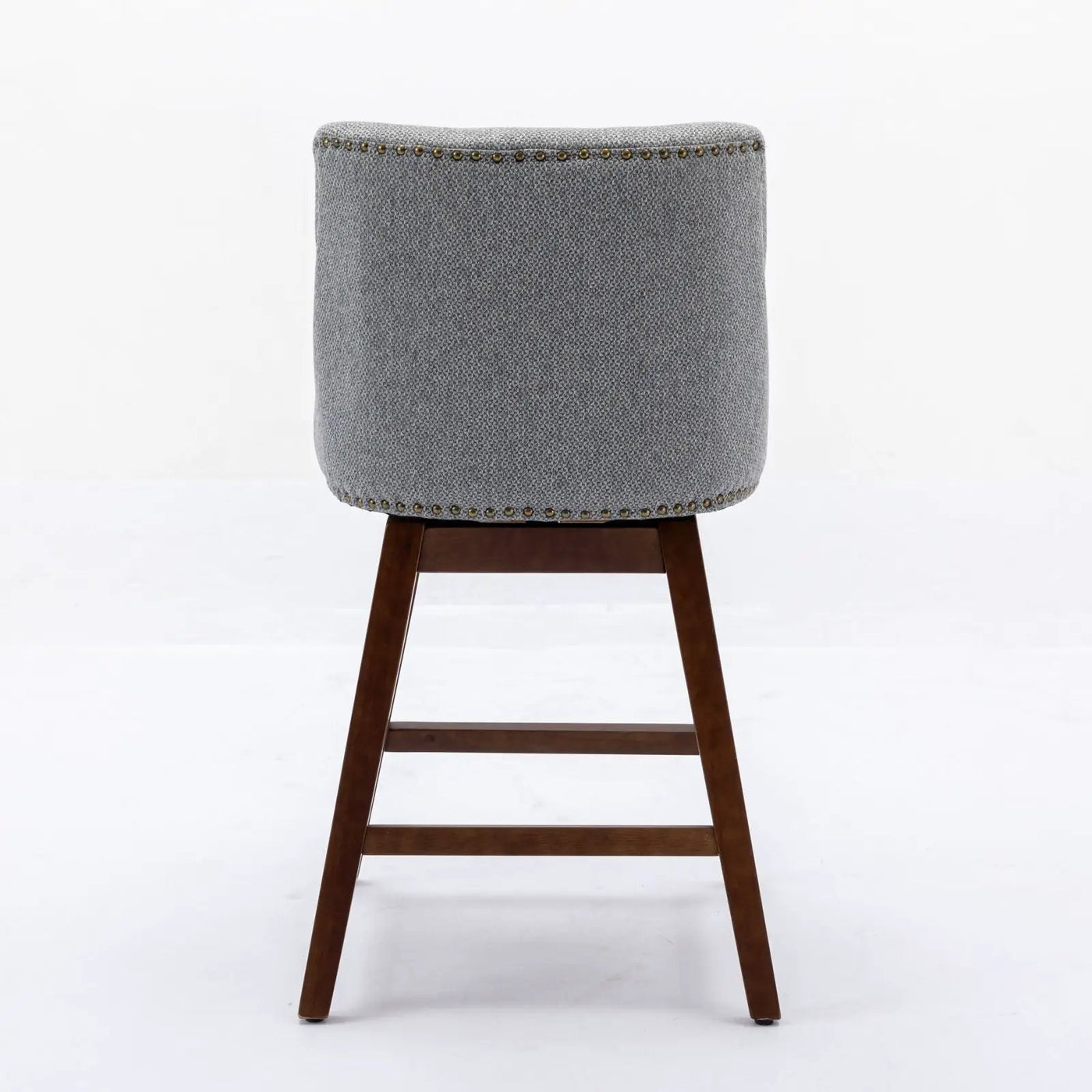 Counter Height Swivel Barstools, 26'' H Seat Height Upholstered Bar Stools (Set of 2), Fabric by HouseOfZazla